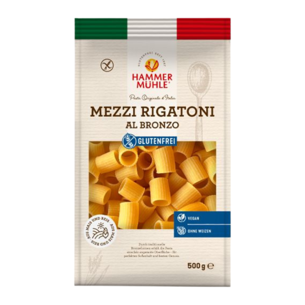 Mezzi Rigatoni al Bronzo Hammermühle senza glutine